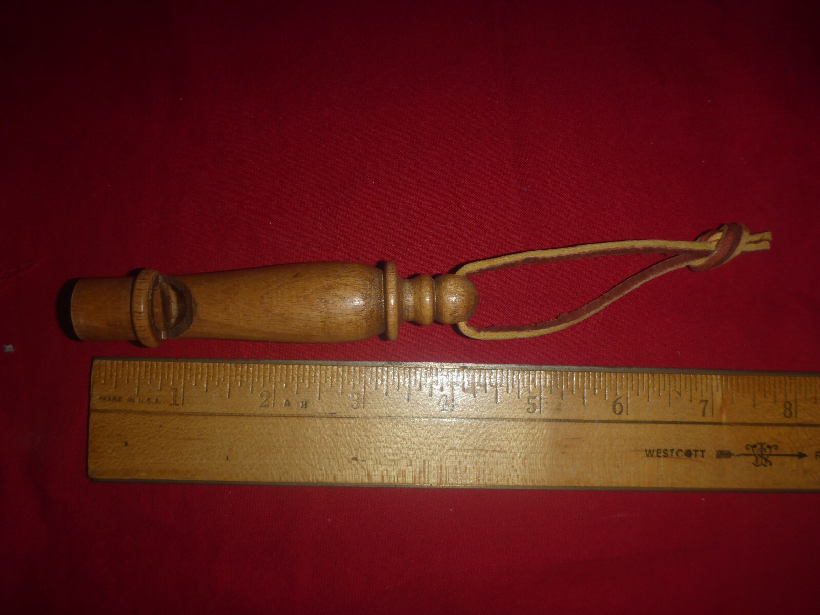 Vintage Solid Wood Light Infantry Signal Whistle Wooden Turned Alert Call
