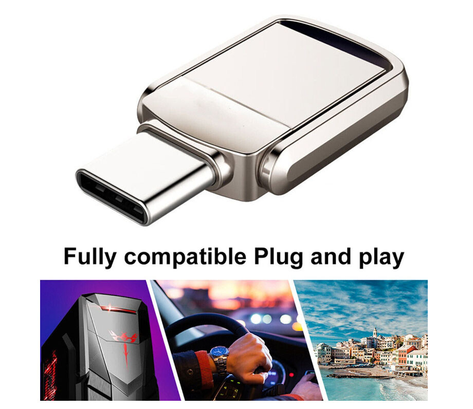 1TB 2TB Type C/USB-A USB 3.0 Flash Drive Thumb Drive Memory Stick for PC Laptop