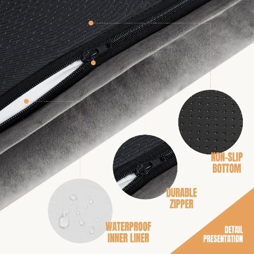 Dog Bed for Extra Large Size Dogs with Non-Slip Base, Orthopedic Pet Sofa 42" L