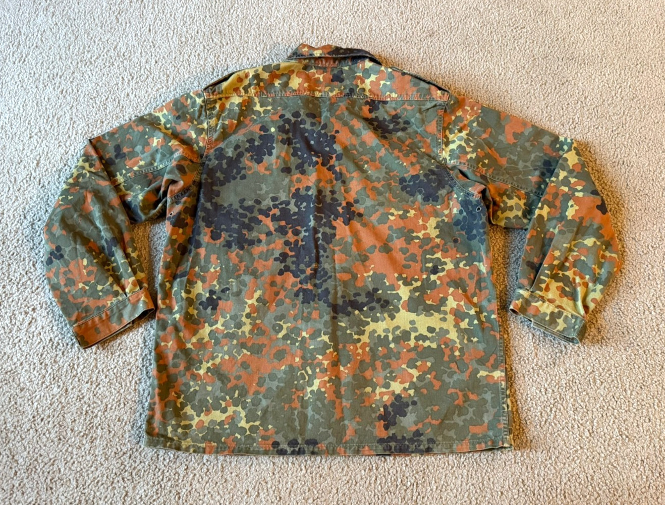 VTG German Military Flecktarn Camouflage Field Jacket - Size Medium