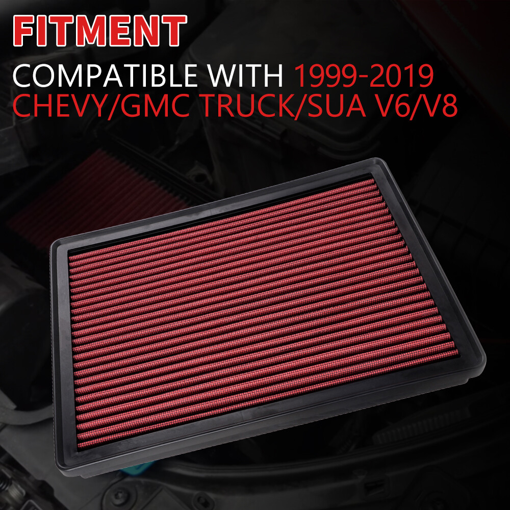 33-2129 For 1999-2018 Silverado Sierra 1500 5.3L Drop In Engine Air Filter