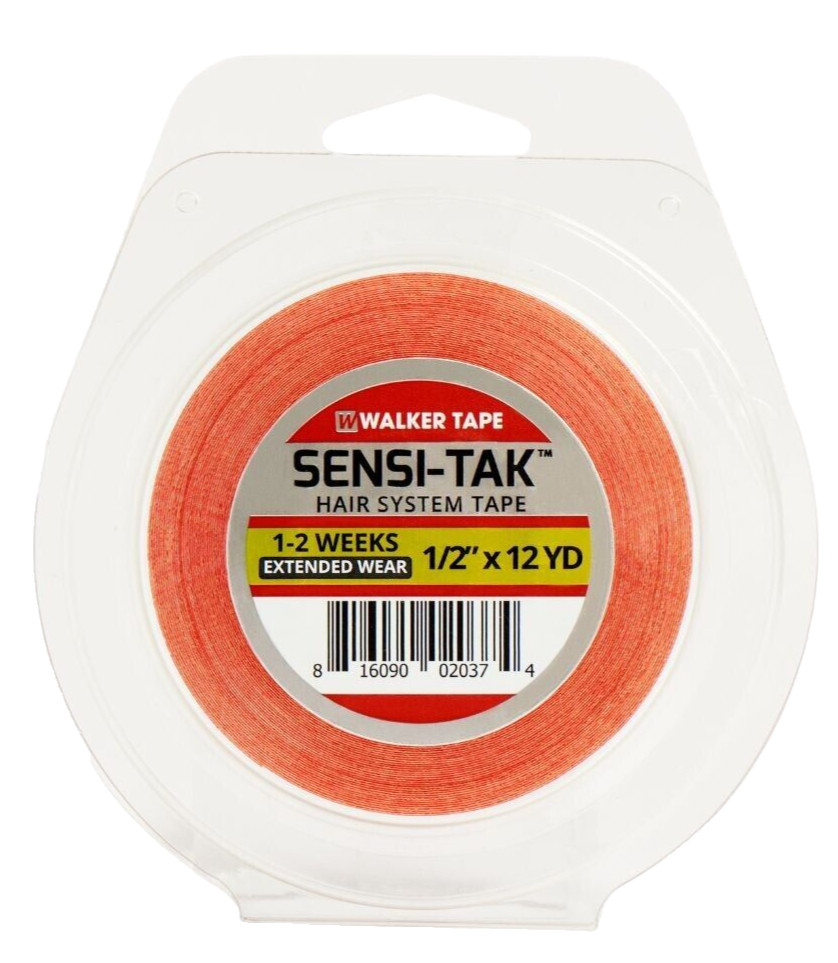 Walker Sensi-Tack Red Liner Tape  Wig Toupee 1/2" X 12 Yard Roll.