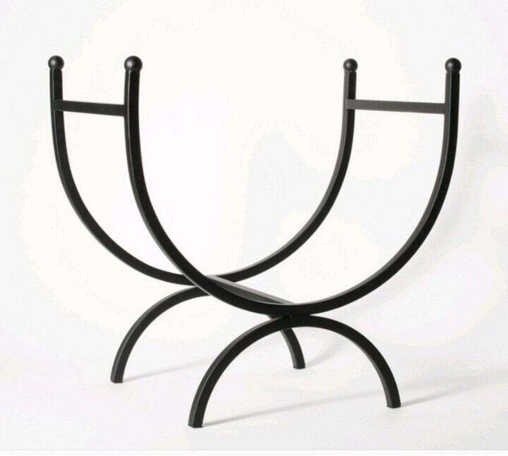 Metal Log Holder Black Metal - Threshold designed with Studio McGee