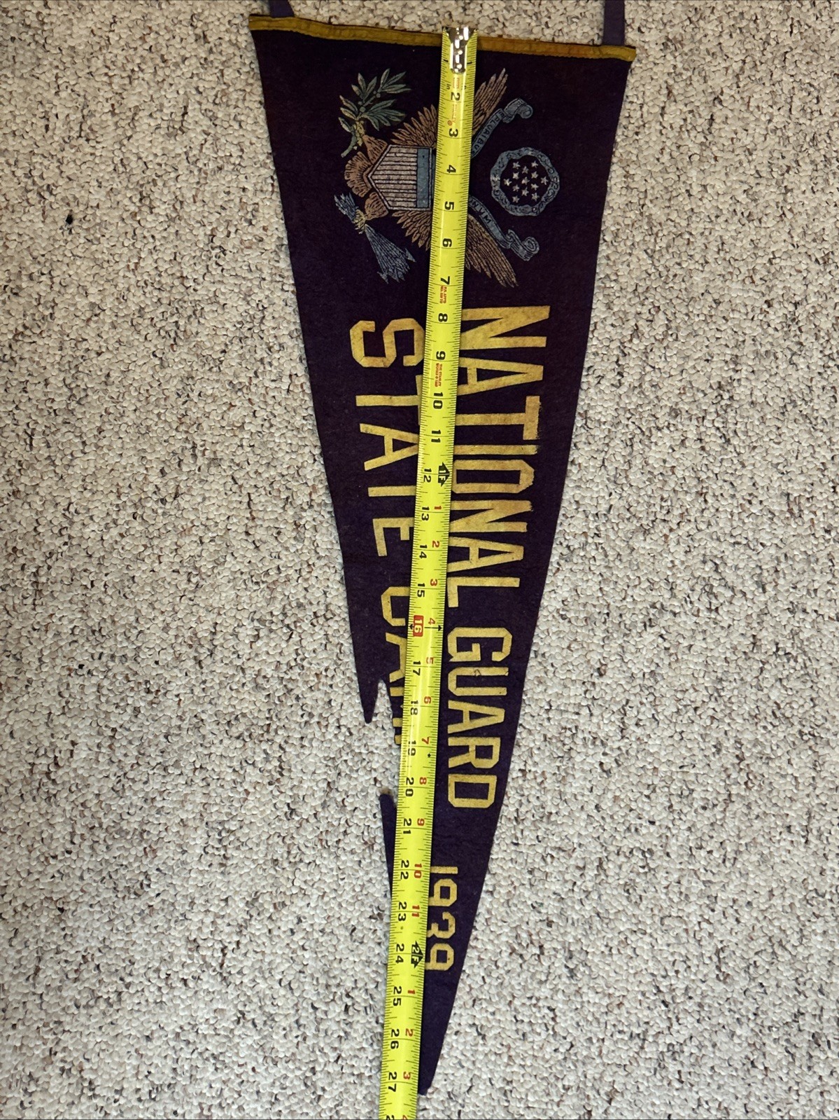 Vintage National Guard State Camp 1939 Pennant WWII Preparation