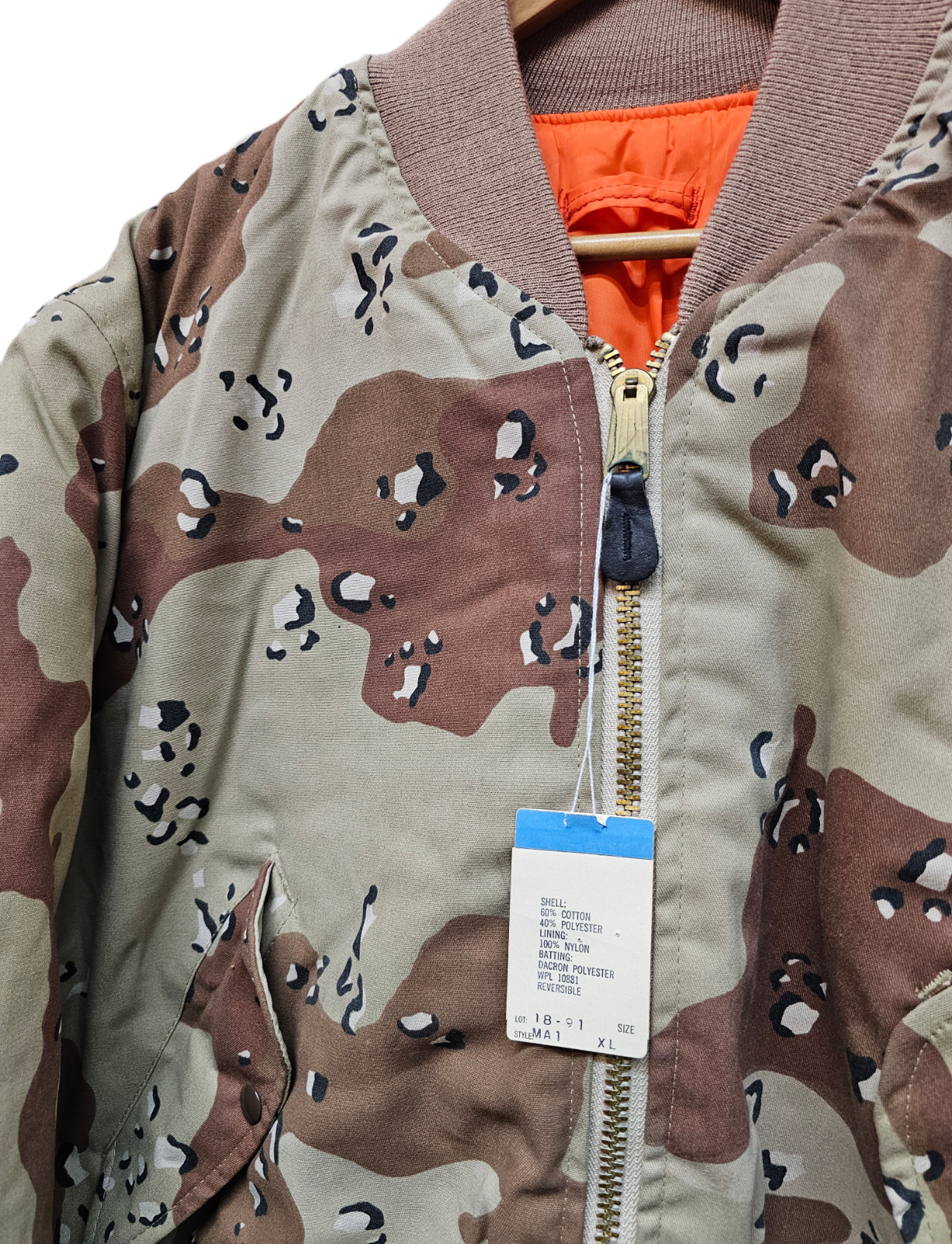 New RARE Corinth 6 Colour Desert Choc Chip Camo MA1 Flight Jacket S M L XL