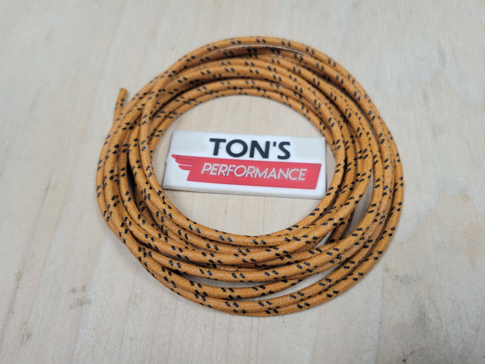 10 feet Vintage Braided Cloth Covered Primary Wire 16 gauge 16Ga ga Orange Black
