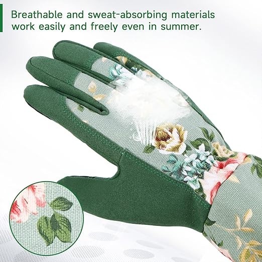 WANCHI Gardening Gloves, Durable and Comfortable Women's MEDIUM