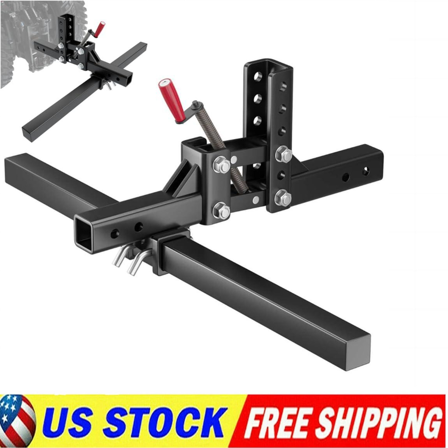 Manual Implement Lift ,1-Point Lift System for ATV/UTV Tractor with 2" Receiver
