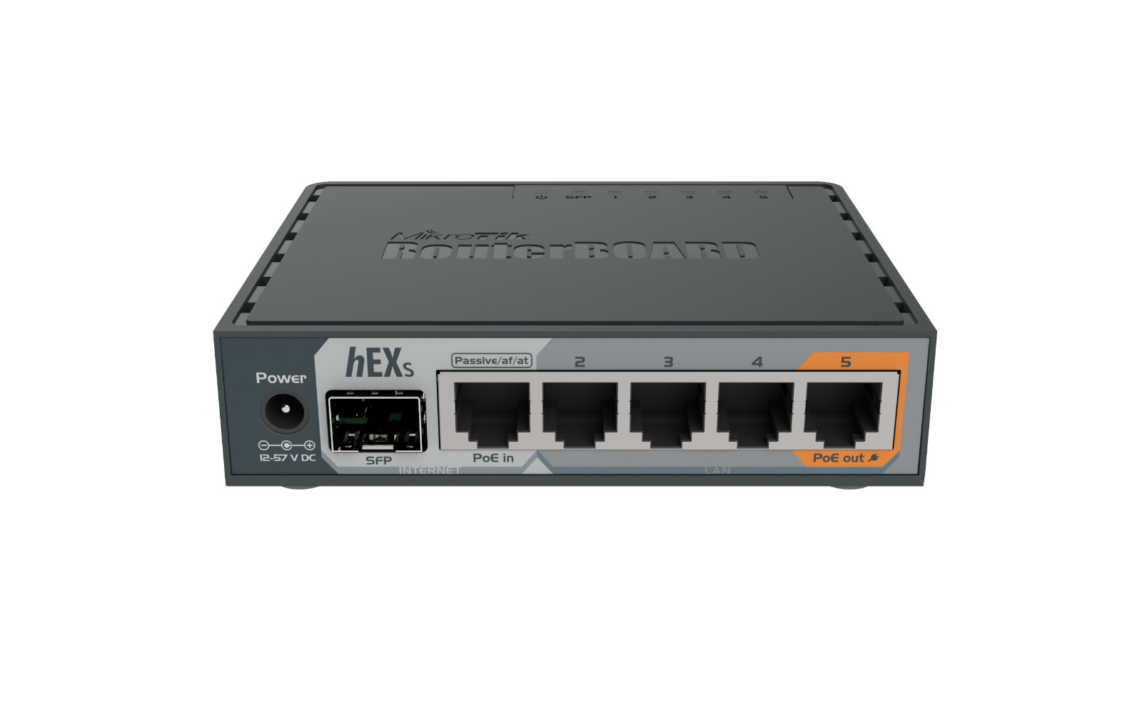 Mikrotik hEX S RB760iGS Router 5X Gigabit Ethernet, SFP, Dual Core 880MHz CPU