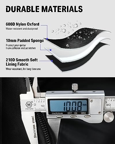 47 Inch Bass Guitar Case, 0.4 Inch Thick Padding Bass Bag 47 inch-10mm Thick