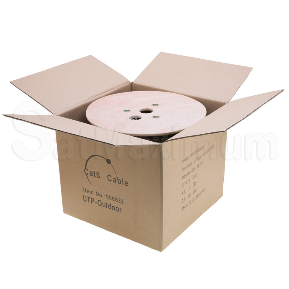 OUTDOOR Cat6 Cable Waterproof 1000ft Direct Burial Ethernet 23AWG 500ft Solid