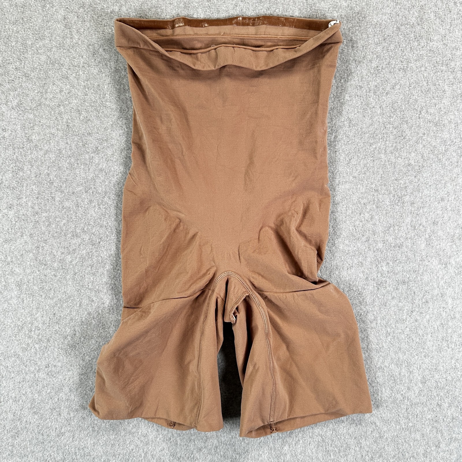 Spanx Shapewear Shorts Womens XL Brown High Waisted Power Series Control