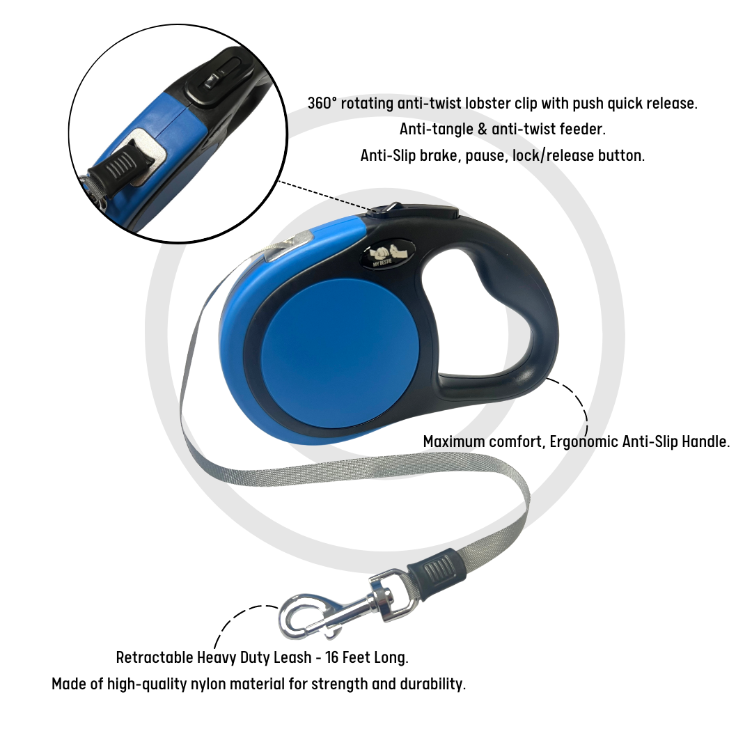 Breathable Harness, Leash & Collar Set (Blue) - Small