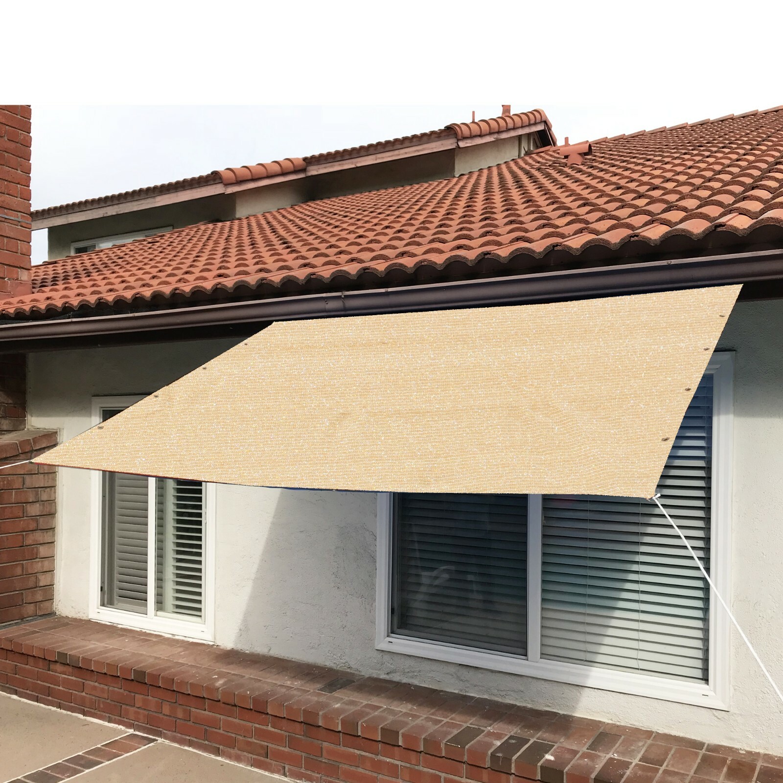 Heavy Duty Straight Edge Sun Shade Sail Pergola Canopy 90% Shade Cloth w/Grommet