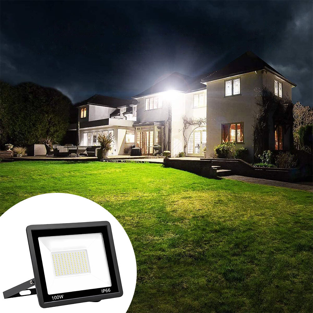 4pcs 100W LED Flood Light Outdoor Garden Lamp Yard Security Landscape Spotlight