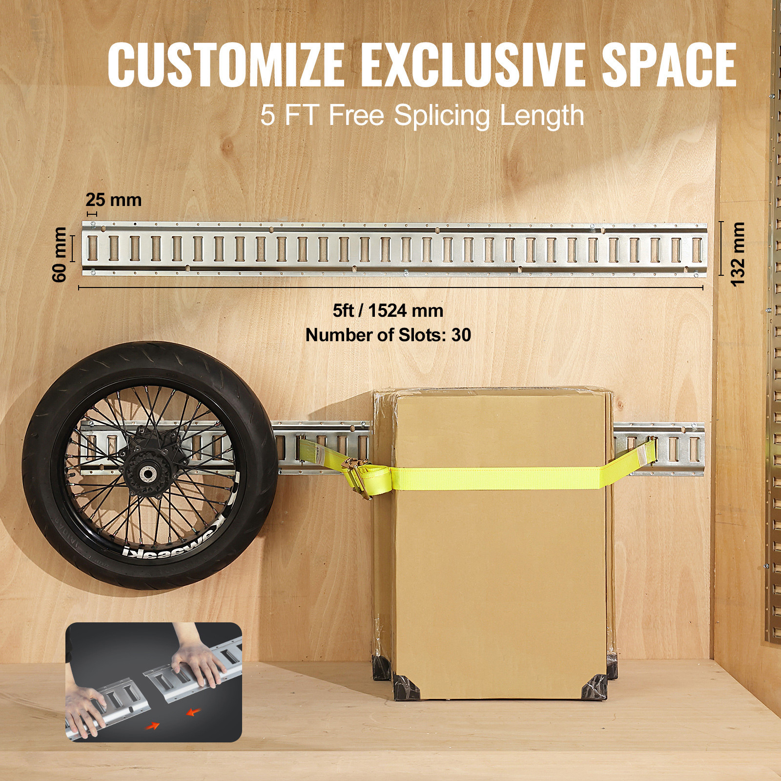 E Track Tie Down Rail Kit 34PCs 5' E Track Rails Enclosed Cargo Trailer