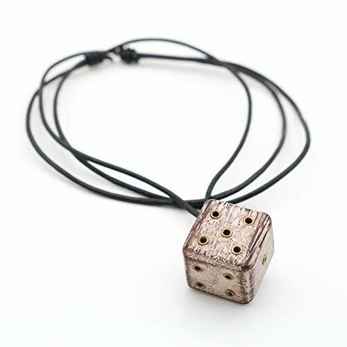 Medieval Wooden Dice Necklace Pendant Viking Cord Jewelry Casino Lover Luck Gift