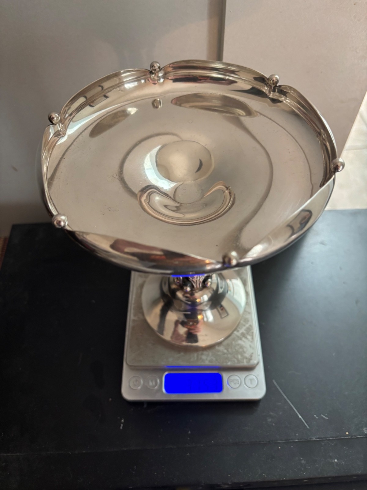 Watson Sterling Silver Heavy Compote Unique Design Minty Gem