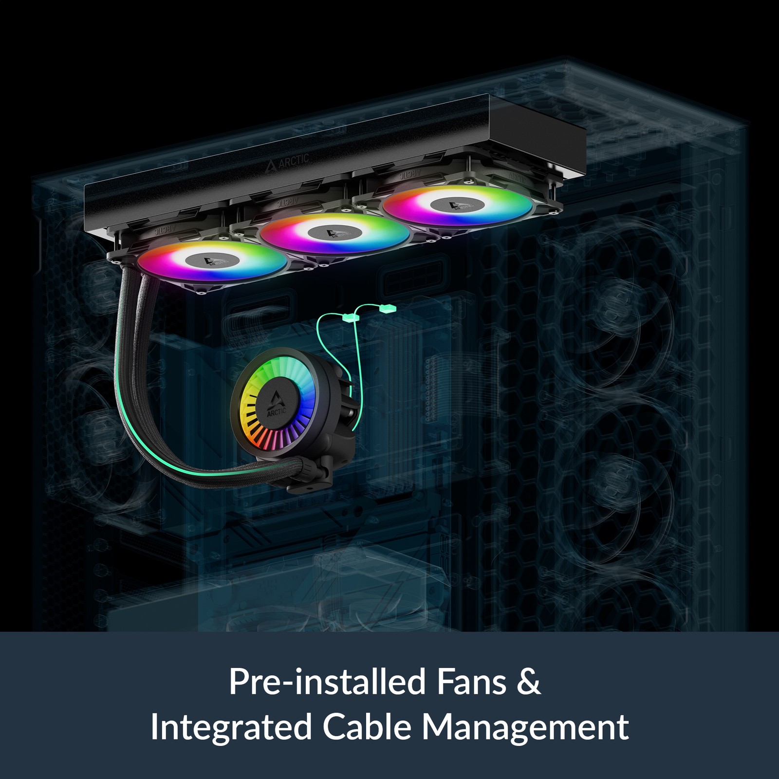 ARCTIC Liquid Freezer III Pro 360 A-RGB black PC Water Cooler AIO CPU