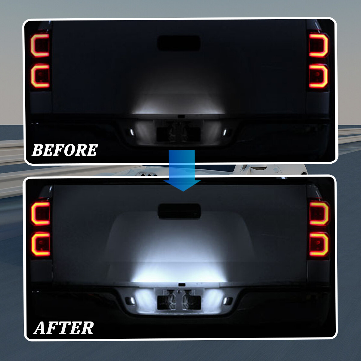 LED Tag License Plate Light Bulbs Assembly Kit White For Toyota Tacoma 2005-2015