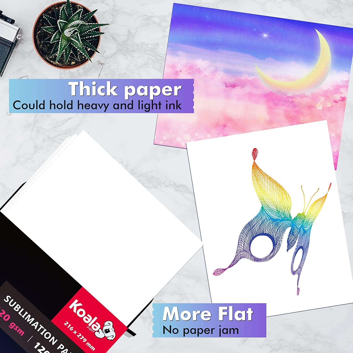 Koala 120g Sublimation Paper 8.5x14 120 Sheets for Inkjet Heat Transfer