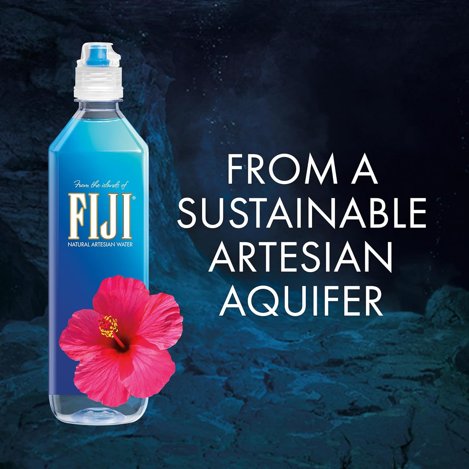 FIJI Natural Artesian Bottled Water 700Ml / 23.7 Fl Ounce (Pack of 12) - Sports