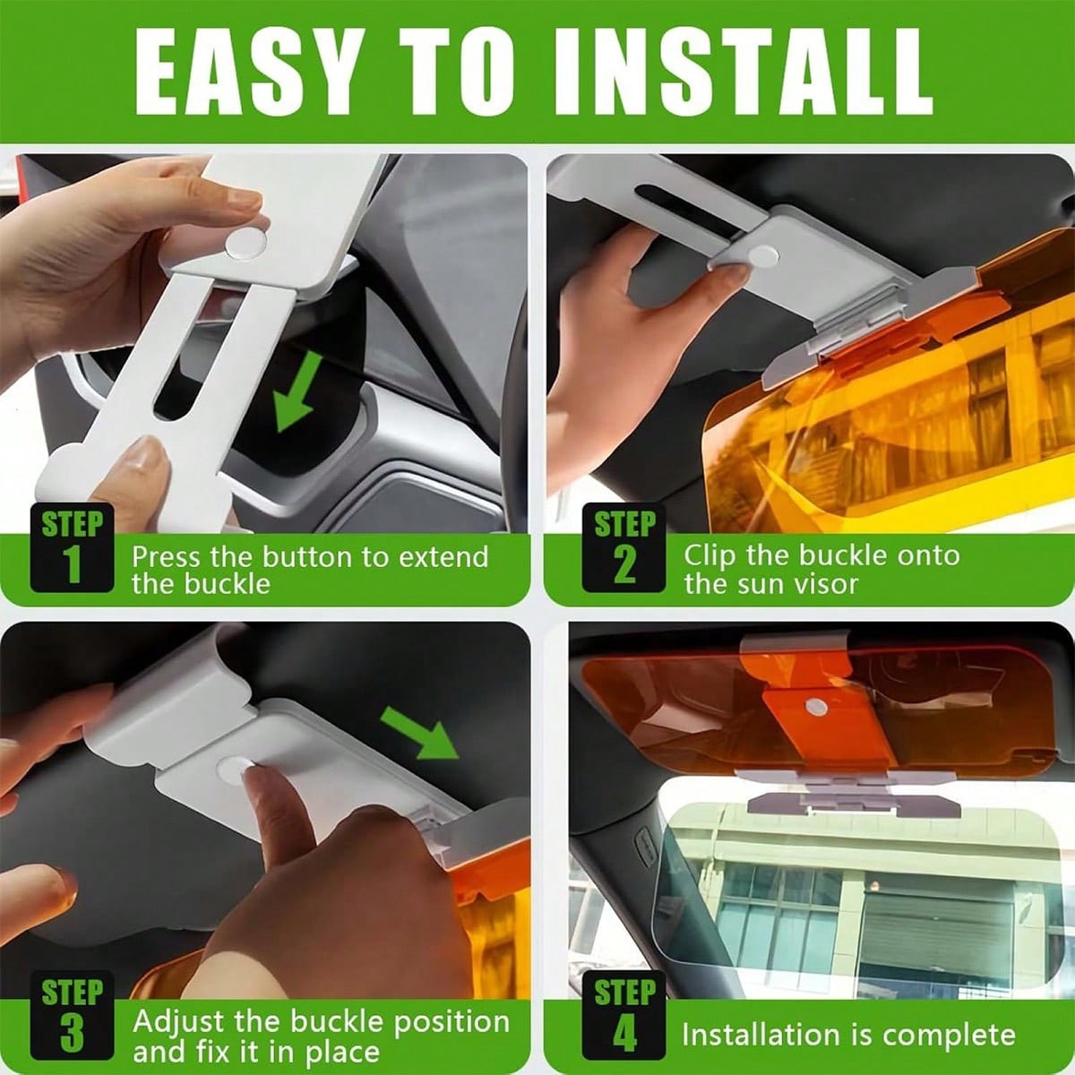 Car Anti Glare Sun Visor Universal Day and Night HD Tac Visor Shade Extender