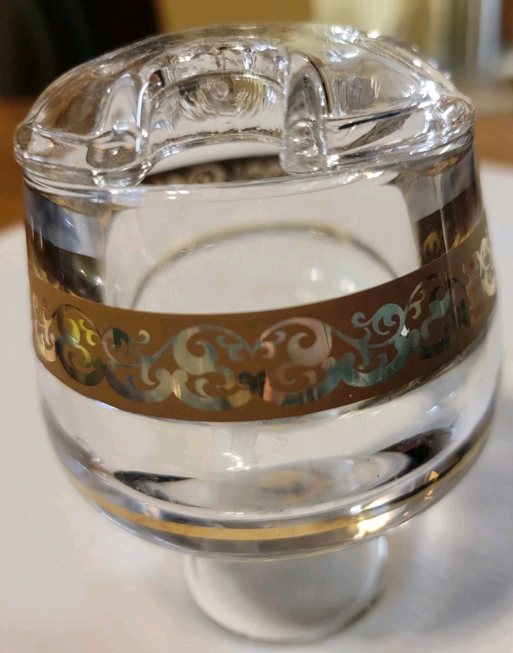 Vintage Gold Trimmed Glass NOBILITY Soap Dish, Tray, & Toothbrush Holder