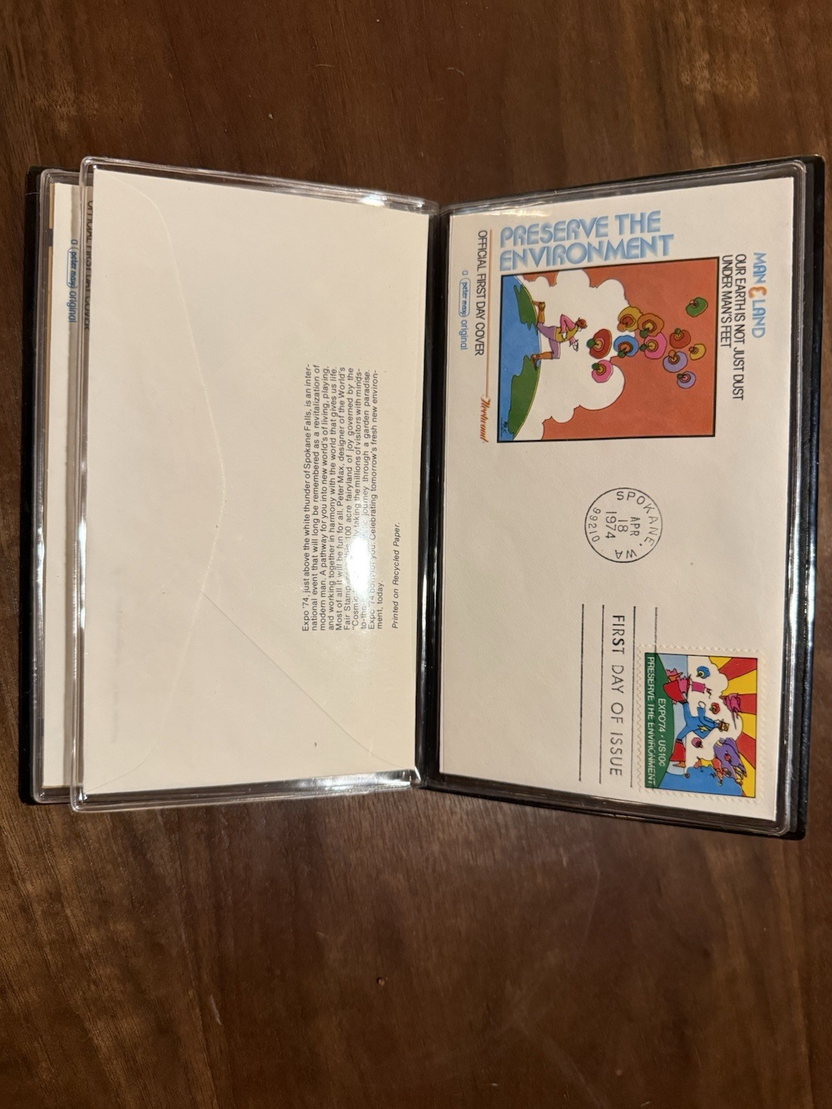 Official Peter Max First Day Covers 1974