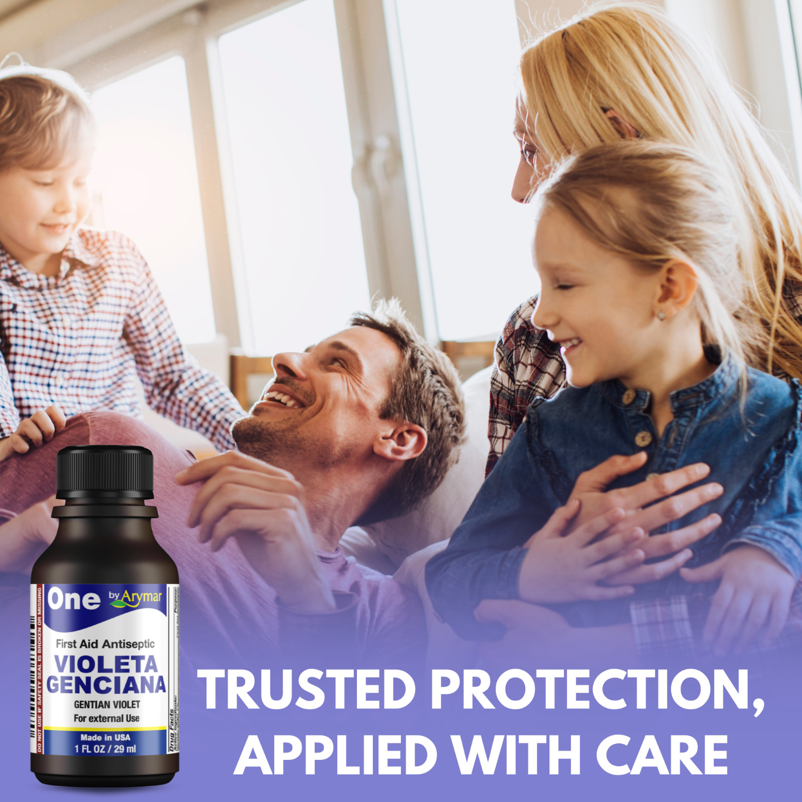 Arymar Violeta Genciana First Aid Antiseptic for Wounds, 1 fl oz (2-Pack)