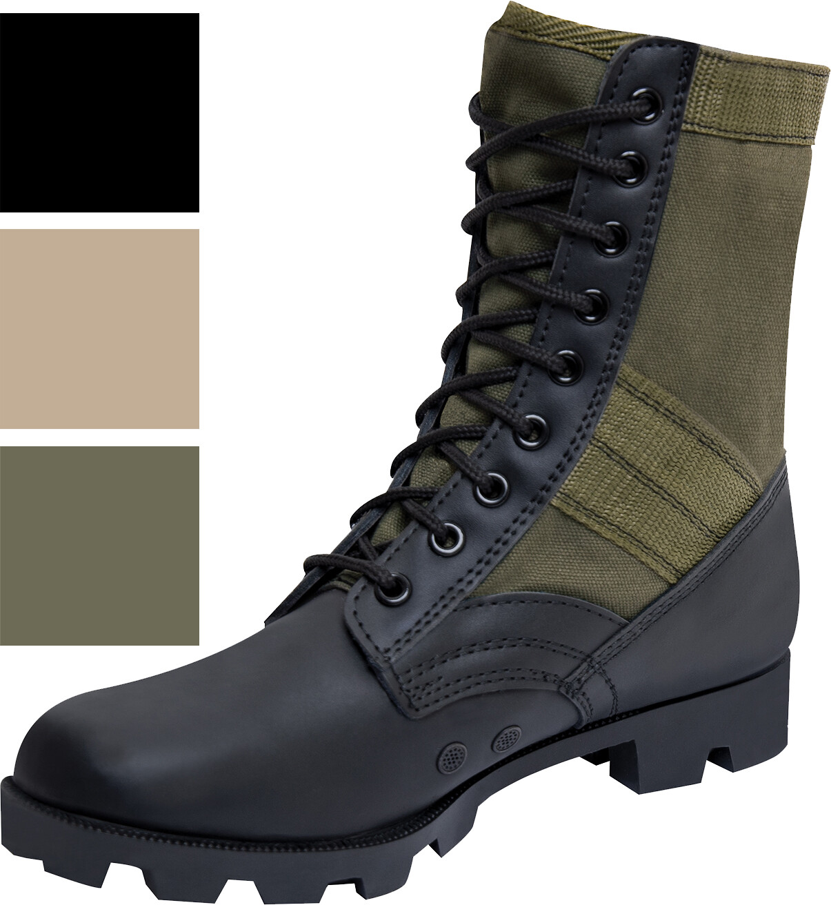 Vietnam Jungle Boots 8" Leather Canvas Military Tactical