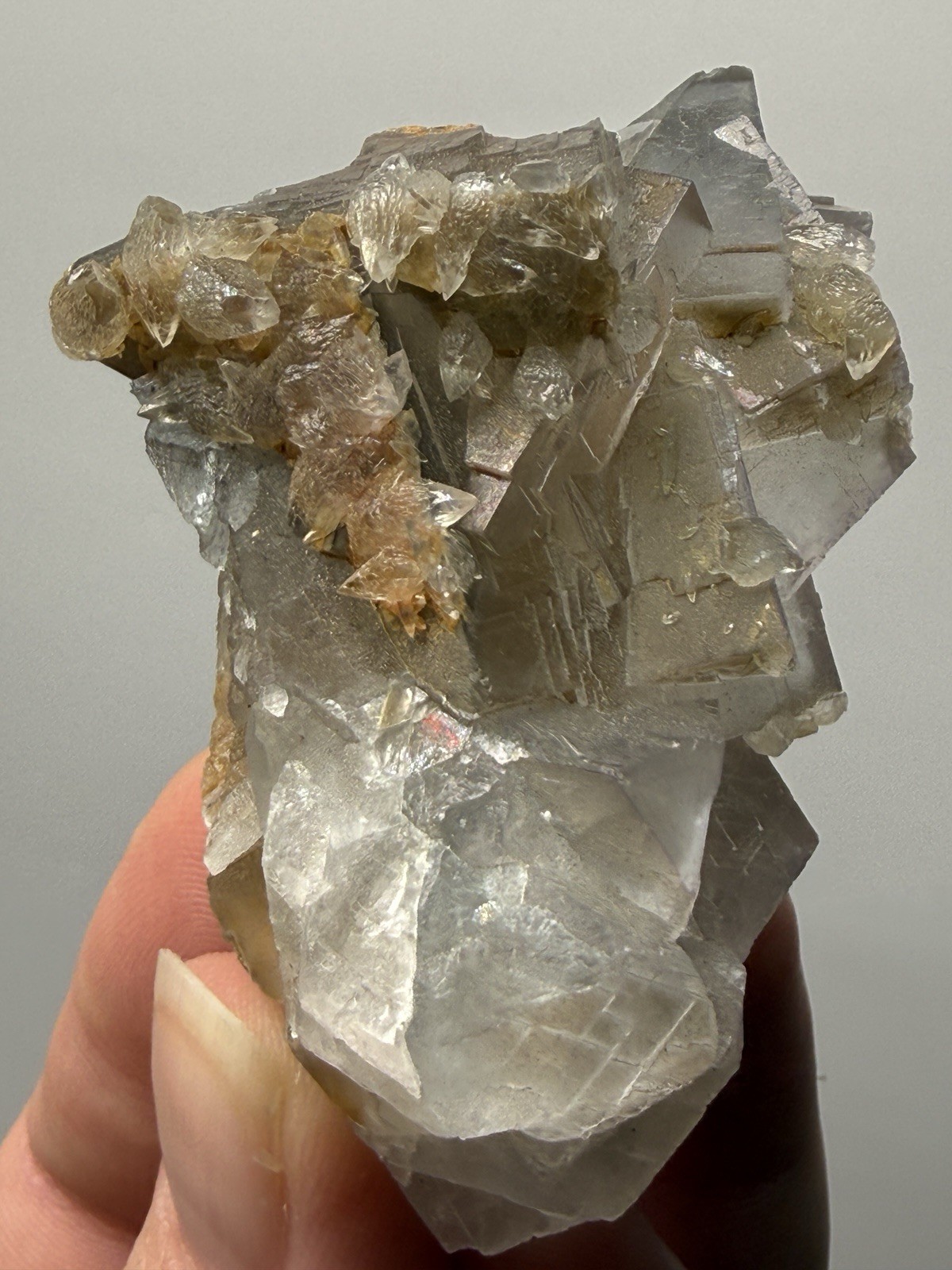 Isometric Fluorite & Scalenohedral Calcite Specimen | Pakistan