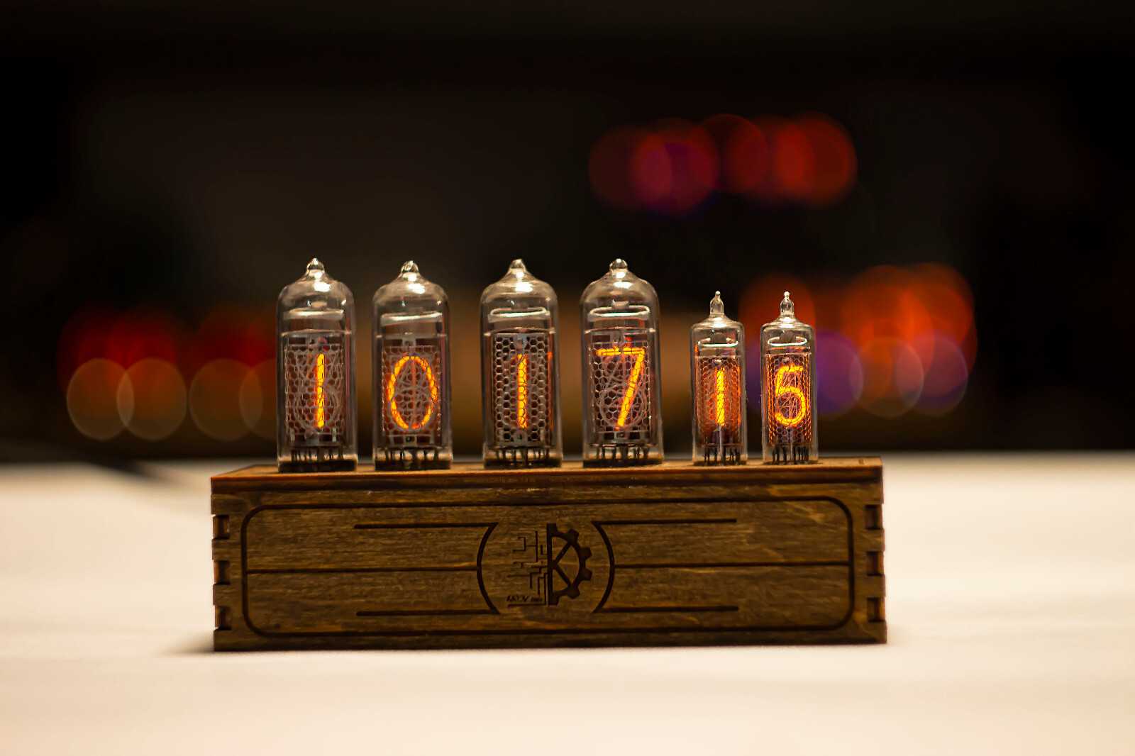 Nixie tube clock IN-14+IN-16 RGB table desk retro old vintage clock for bedroom
