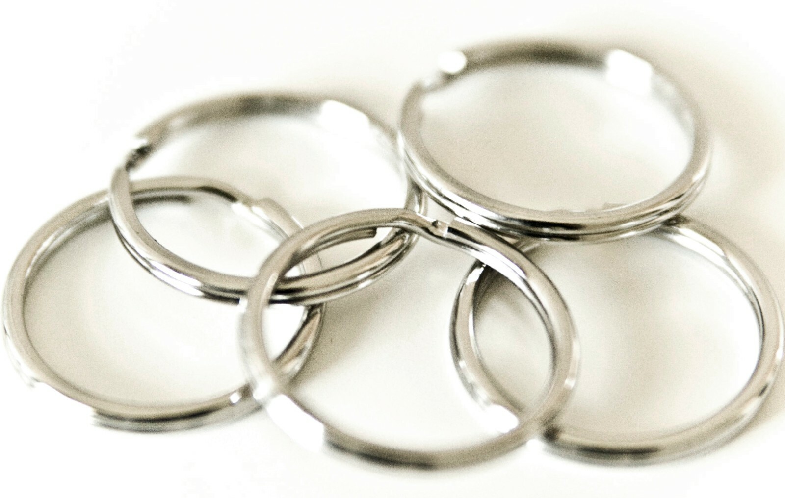 WHOLESALE LOT 1000 KEY RINGS SPLIT RINGS KEYCHAIN 28mm 1-1/8" D FREE SHIPPING