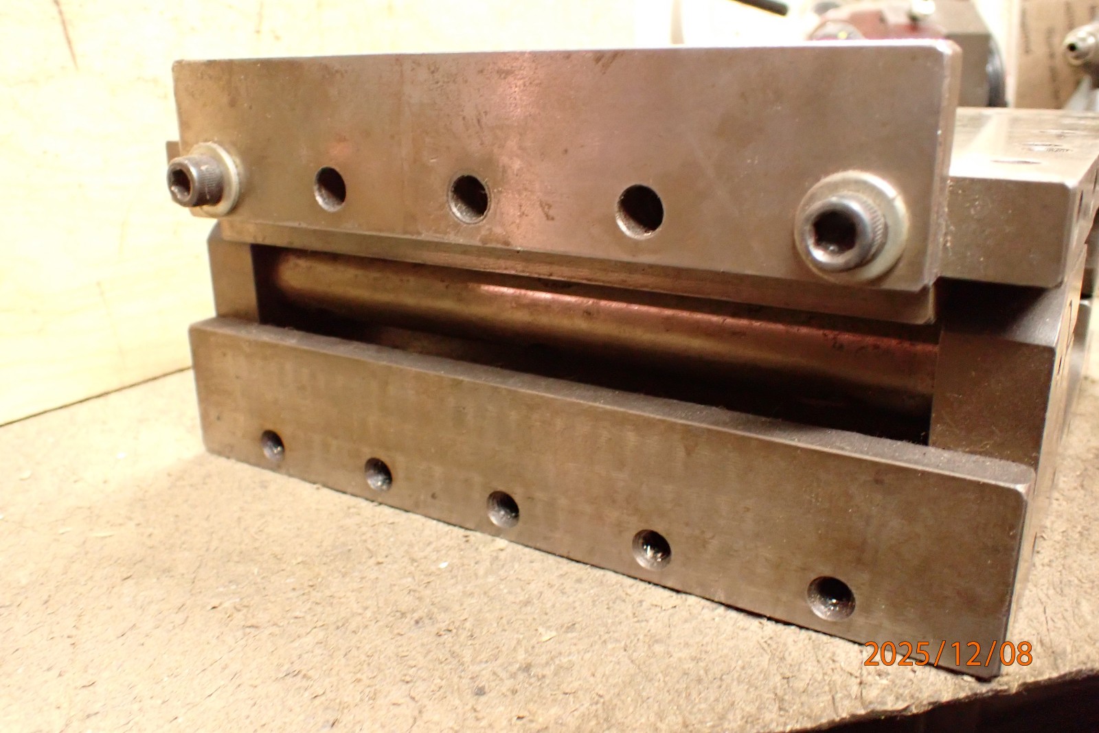 VINTAGE MACHINIST MADE ADJUSTABLE ANGLE SINE PLATE JIG FIXTURE TOOLING