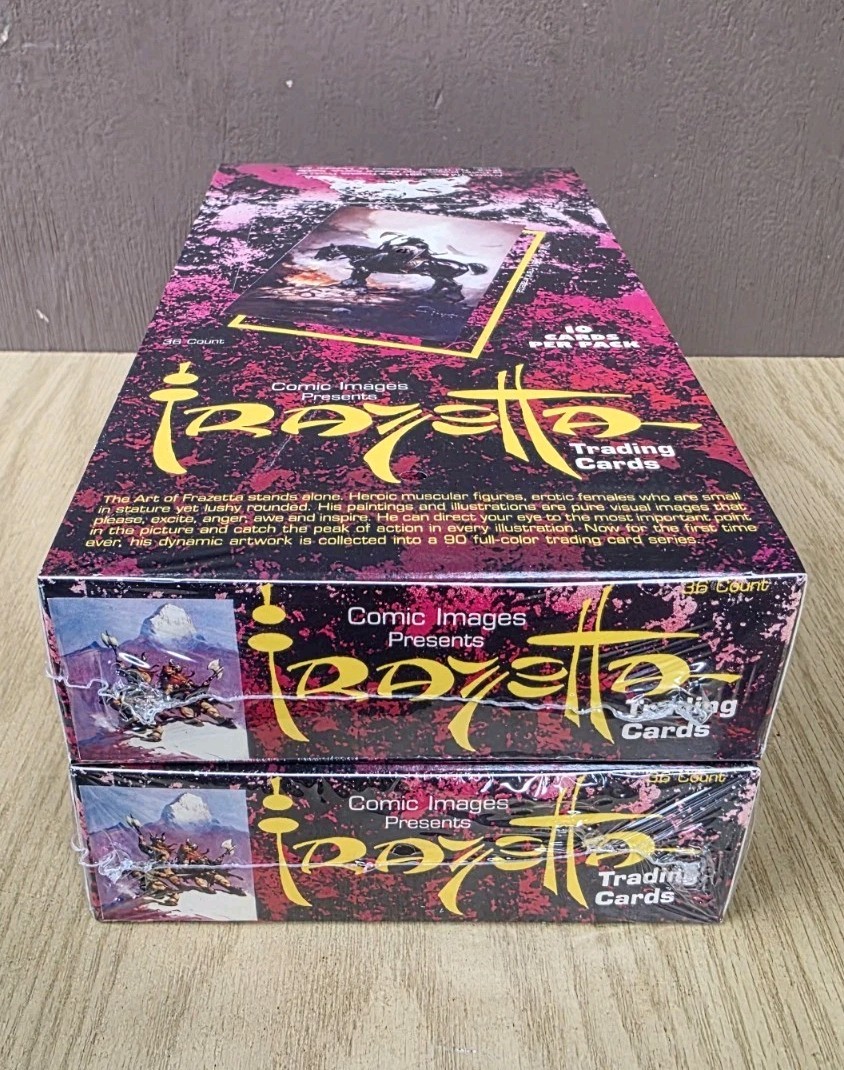 1991 (2) F. Frazetta Trading Cards Comic Images Art Box, Factory Sealed NM