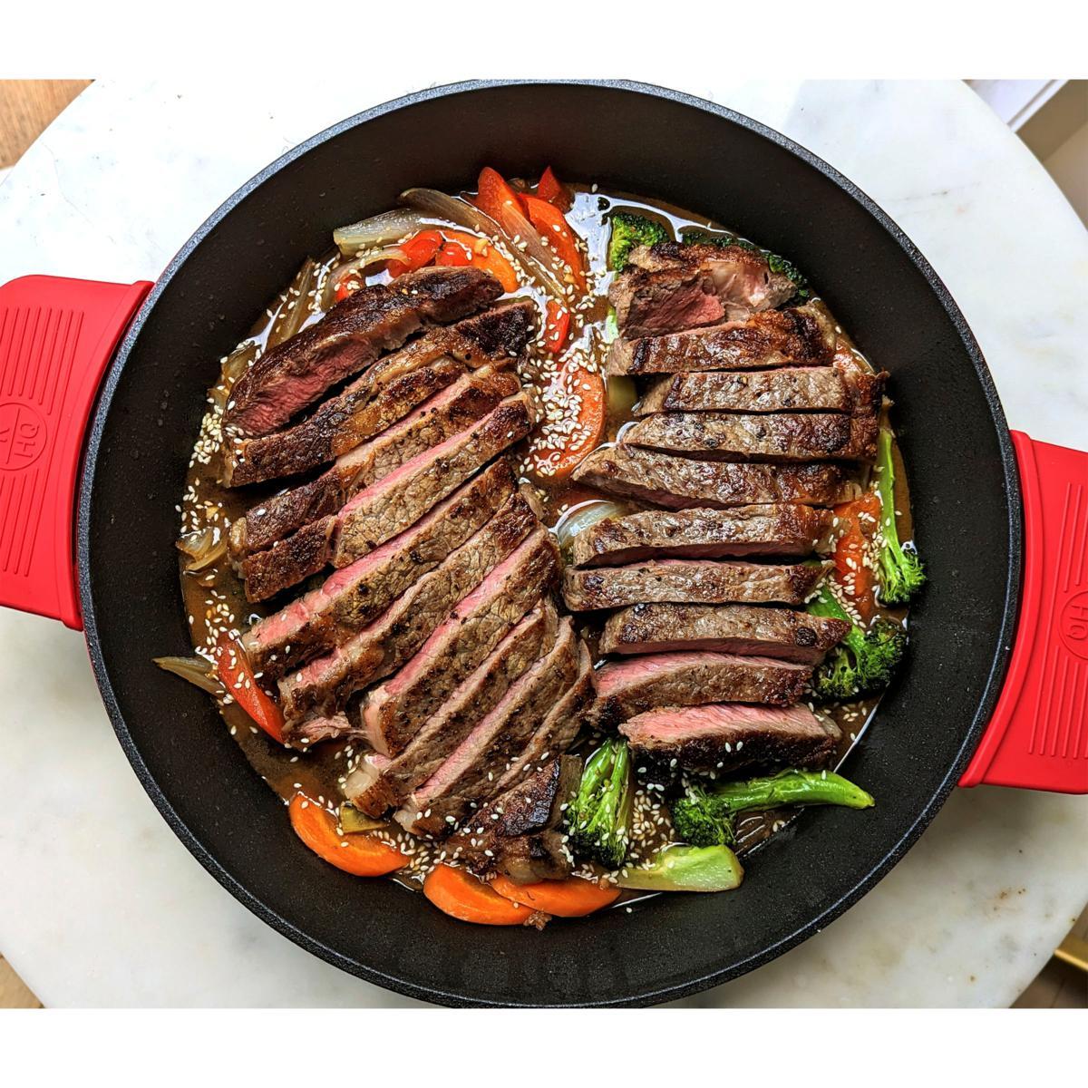 Kitchen HQ 4.5-Quart Cast Iron Nonstick Braiser Open Box