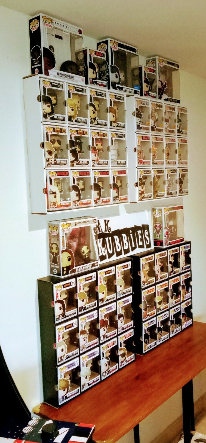 Funko Pop Display shelf Kubbie FOUR PACK...BLACK.