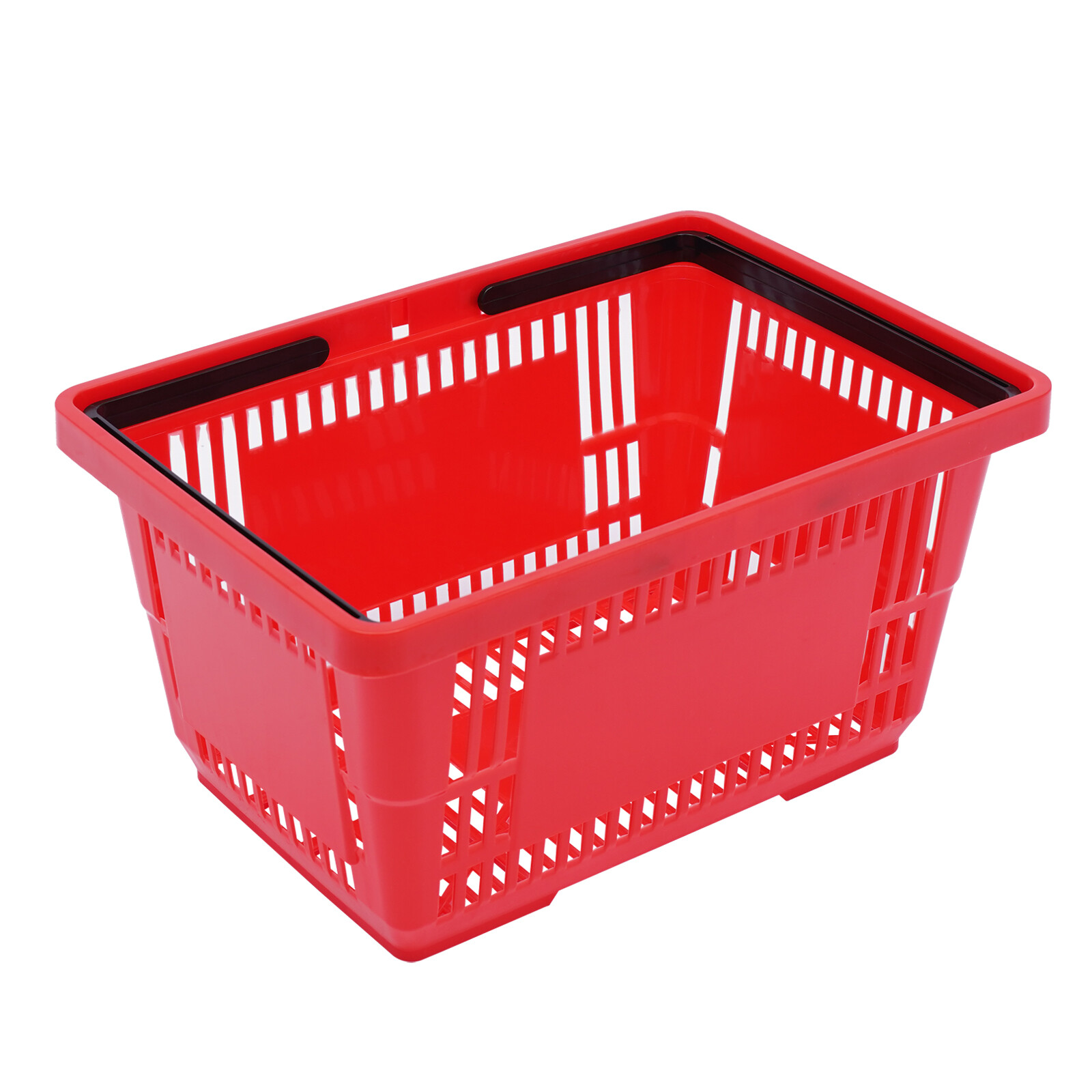 12 Pcs 18L Plastic Shopping Baskets with Handle for Grocery & Organization