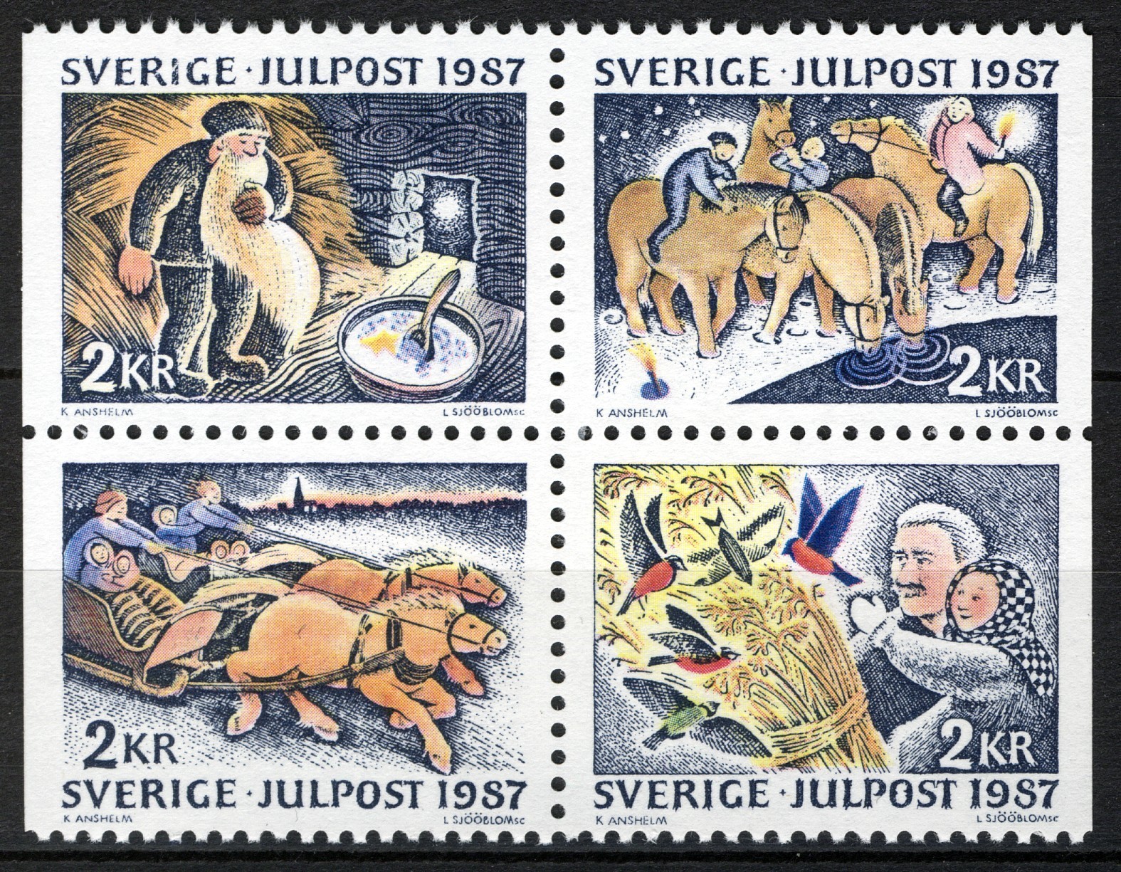 Sweden 1987, Christmas: Christmas Traditions set MNH, Mi 1457-60