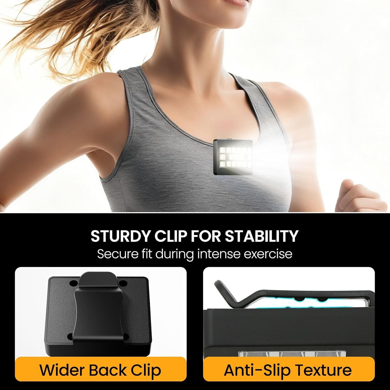 Running Lights for Runners, Clip on Flashlight, Rechargeable LED Safety Light fo