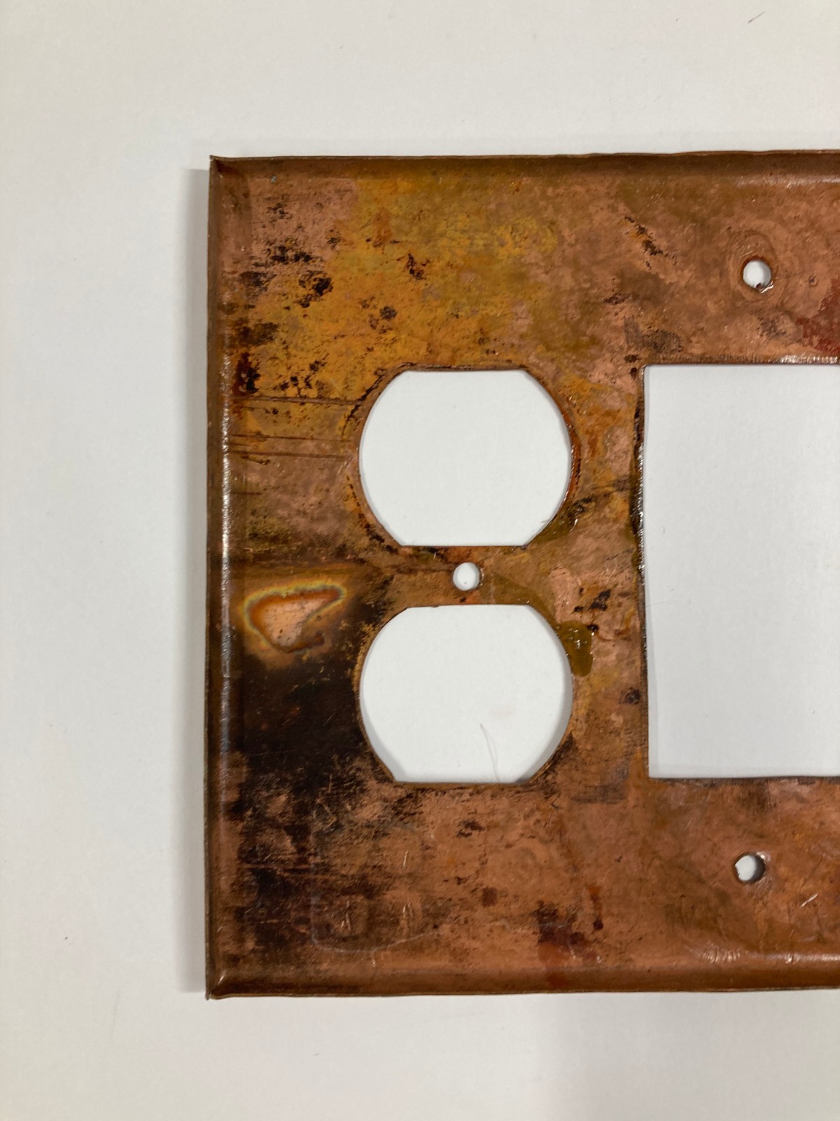 Handmade in Mexico Mottled Metal Switch Plate Cover - Decora with Duplex #907-G