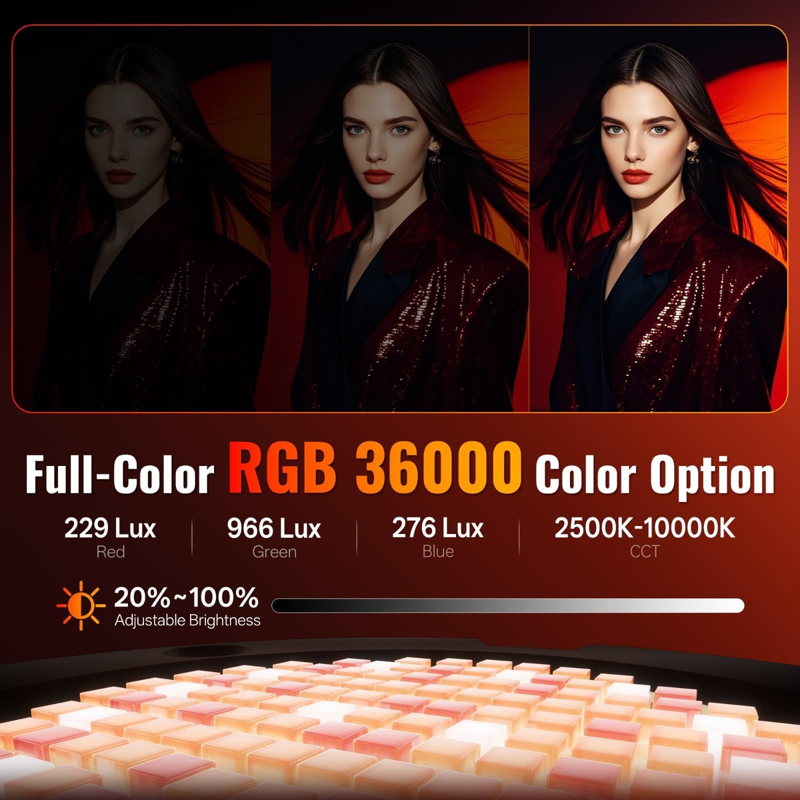 ZHIYUN MOLUS X100 RGB PRO V2 100W Full Color Portable RGB Video Light