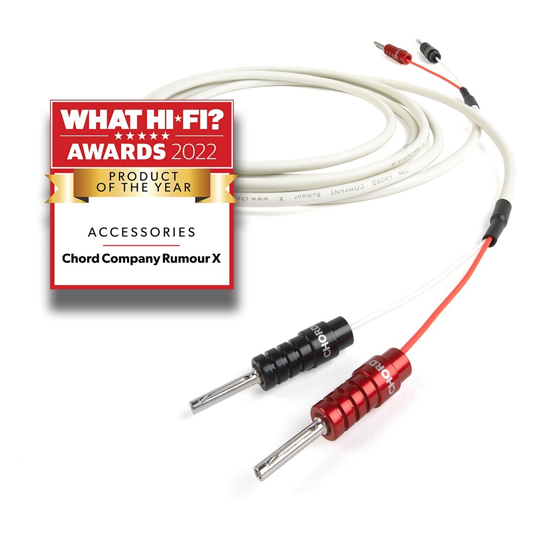 Chord Rumour X Speaker Cable A Pair Terminated Chord Ohmic Plugs