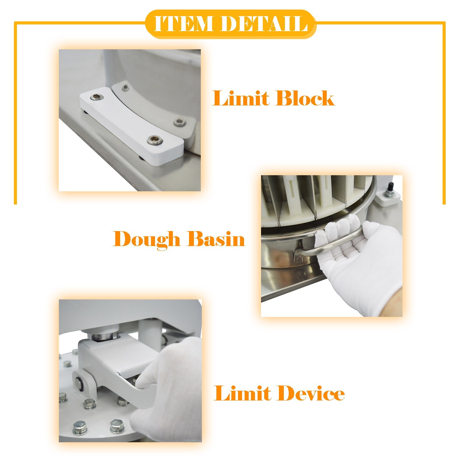 36PCS Table Top Manual Hydraulic Dough Divider 1.06oz-5.64oz Dough Cutter