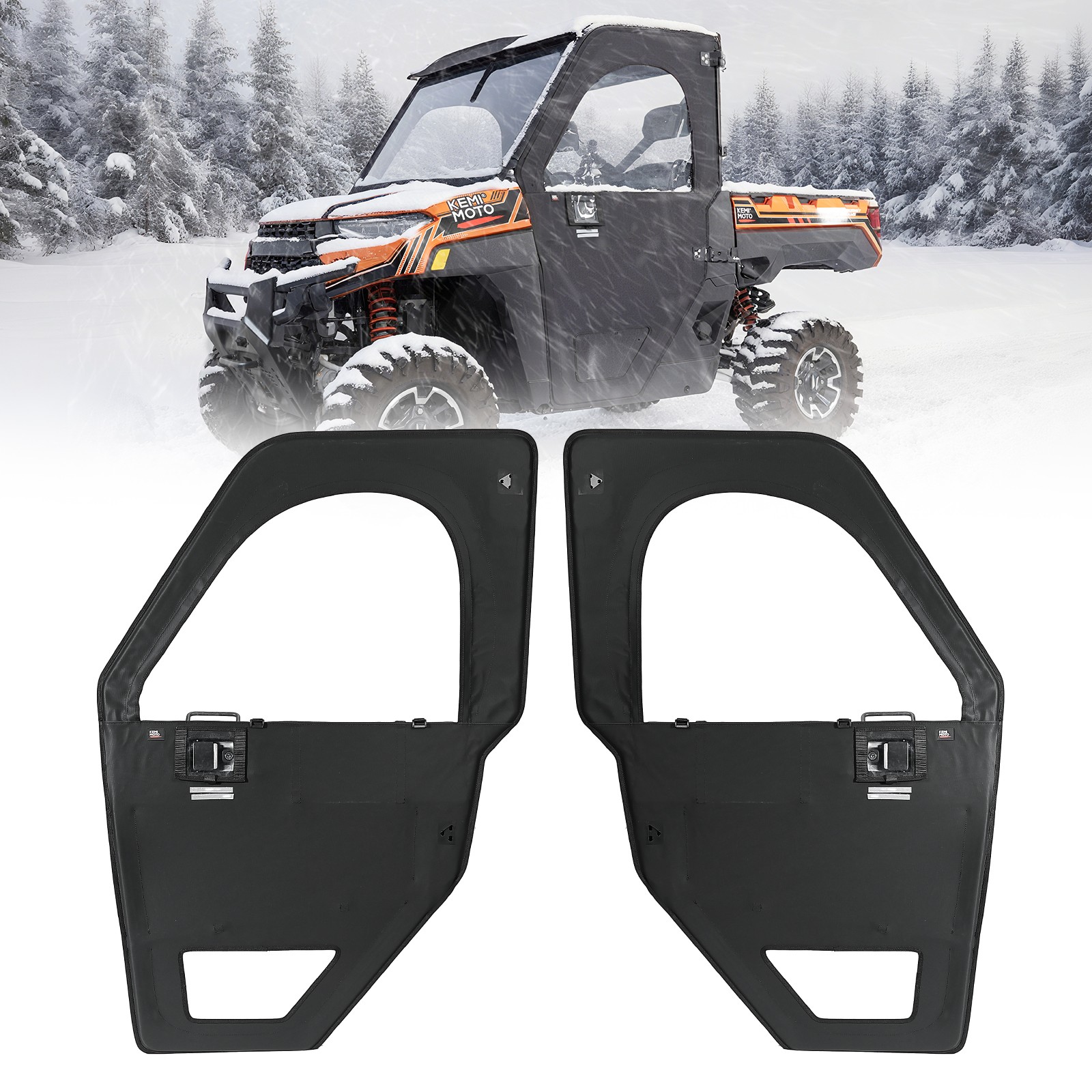 UTV Framed Soft Cab Enclosure Doors for Polaris Ranger 1000/ XP 1000 2020-2025