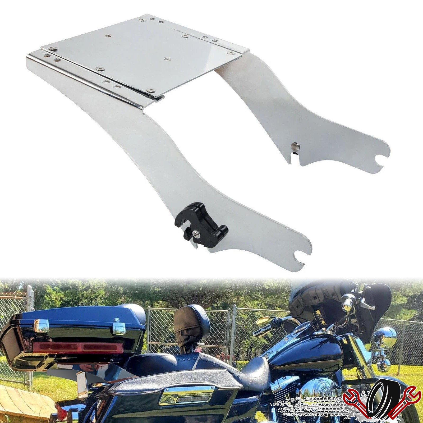 Trunk Pack Mount Rack Luggage Bracket For Harley Touring Road Glide 1997-2008