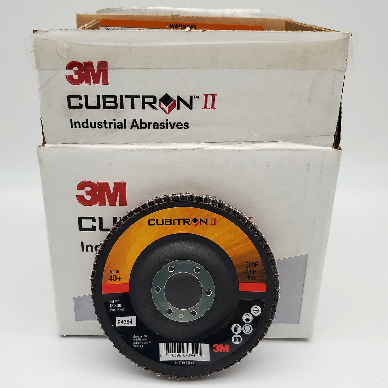 3M Cubitron 969F T29 Flap Wheels 40 Grit 4-1/2" Diam 7/8" Arbor 64394 Box of 10