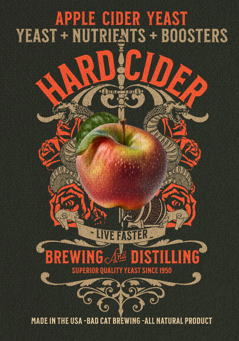 Hard Apple Cider Beer Brewing Yeast - Nutrients - Boosters - Kit - USA
