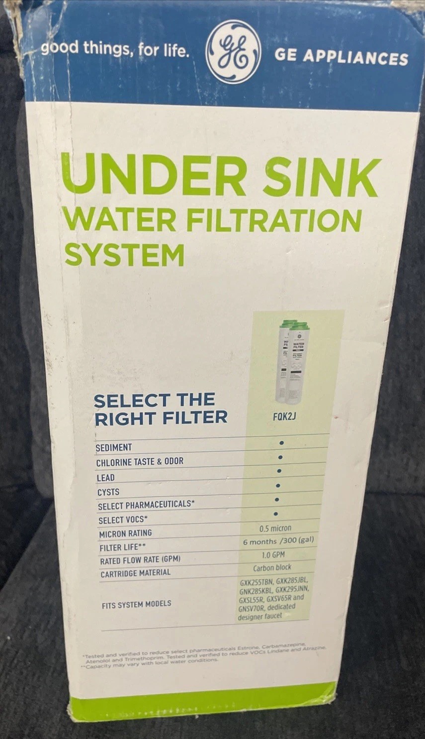 GE GXK255TBN Under Sink Water Filtration System w/ Faucet FQK2J filters.NEW